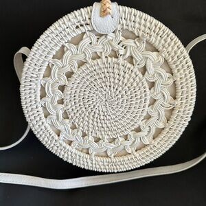 White Wicker Summer Bag